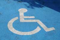 Image of blue disabled sign